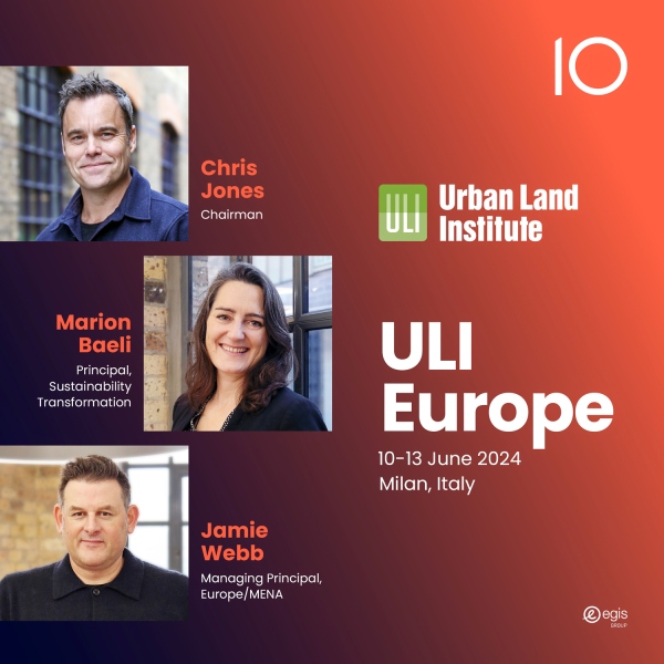 Join Chris Jones, Marion Baeli and Jamie Webb at ULI Europe Conference, in Milan!
